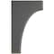 Ekena Millwork 1 3/4"W x 6"D x 10"H Clarksville Wood Vintage Decor Bracket, Black BKTWD02X06X10CVBL - alternate 3